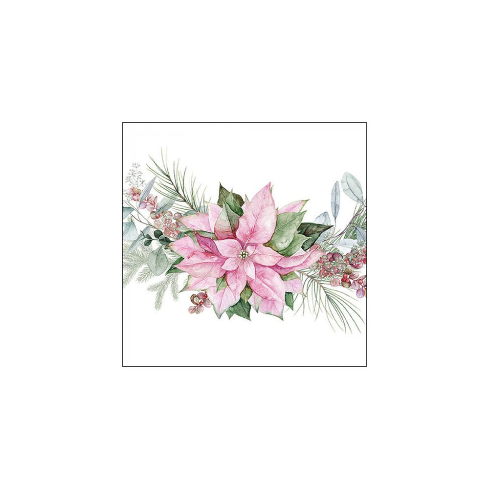 Ambiente servetten 33cm pink poinsettia fsc mix
