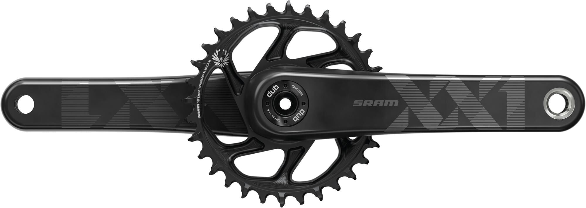 Sram crankstel xx1 eagle krg xx1 eagle dub 34 z. 175 mm black