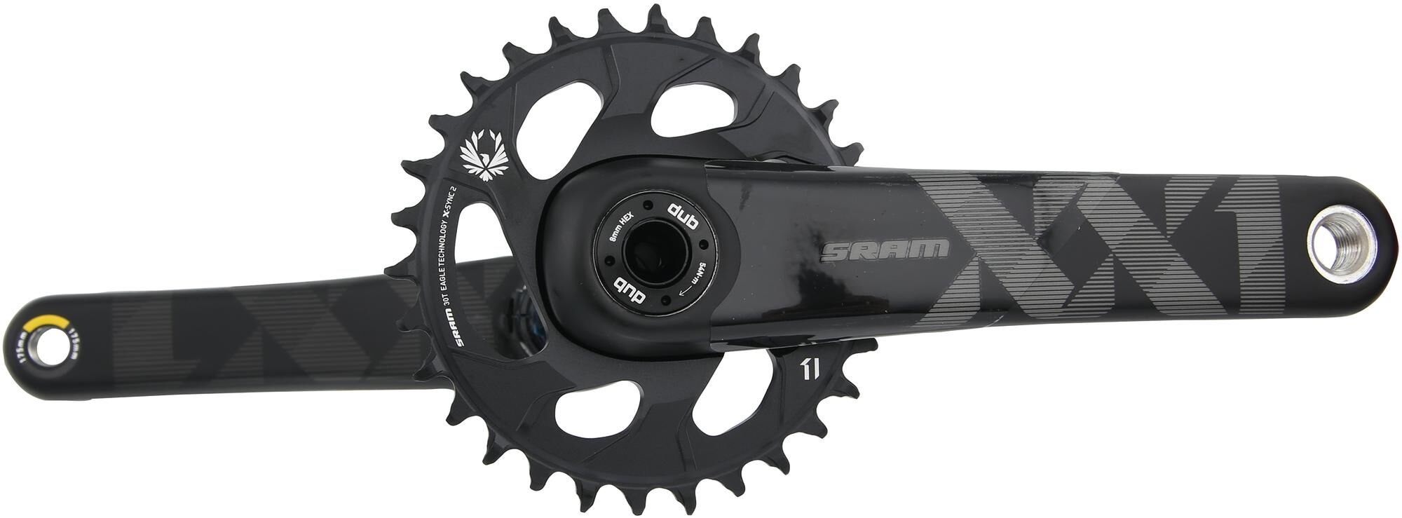 Sram crankstel xx1 eagle crankset xx1 eagle 30t fatbike 5 175mm