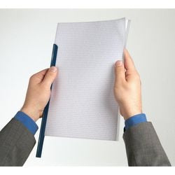 Klemrughoezen durable pvc a4 lengte 30cm transparant afgeronde hoeken