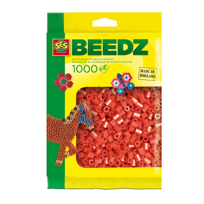Ses strijkkralen rood 1000stuks