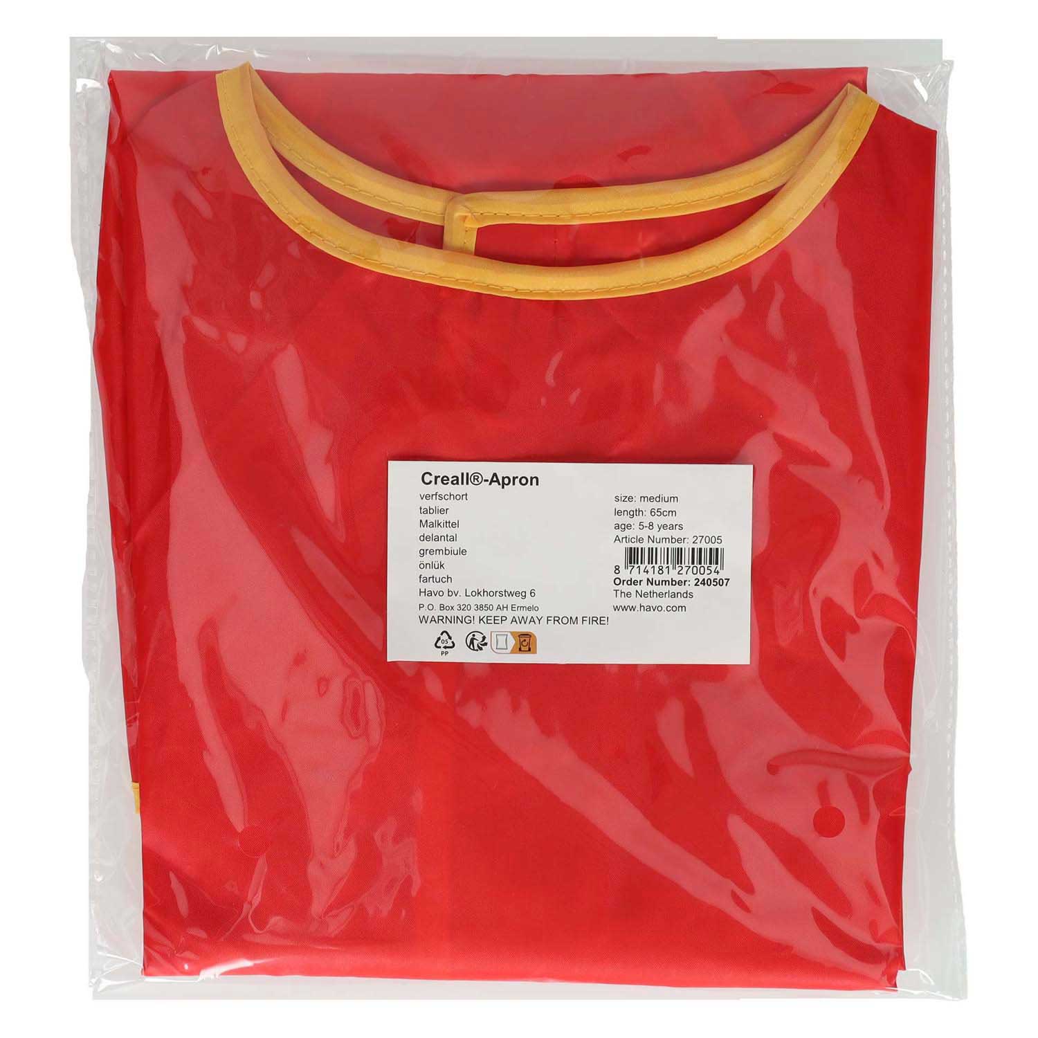 Creall kliederschort rood, maat m