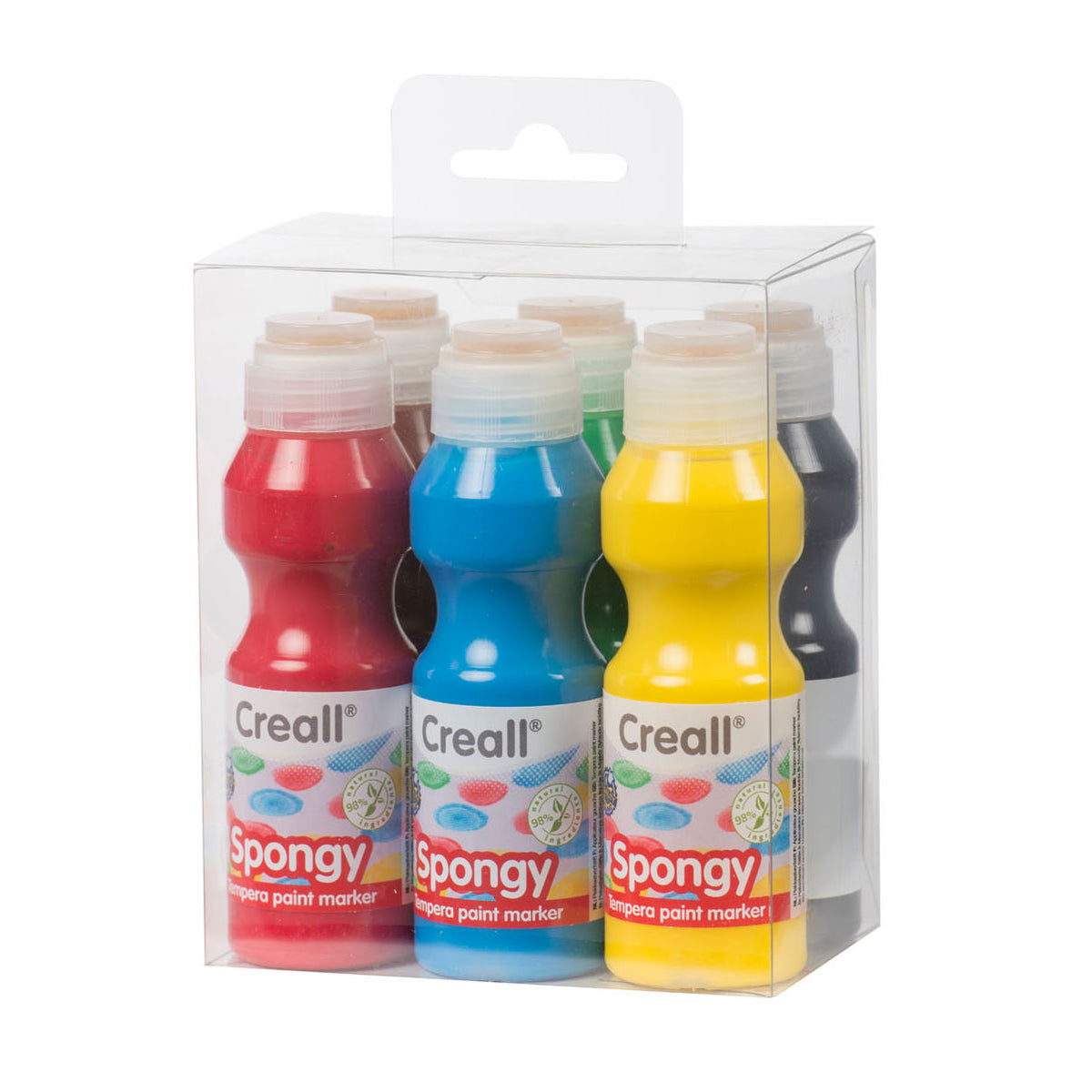 Creall spongy gouache paint sticks - 6 colours - 6x70ml - made in nl - vegan - gluten-free