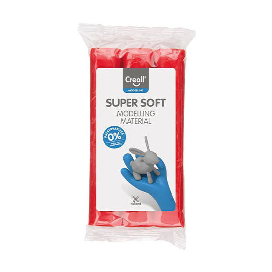 Creall supersoft klei conserveringsvrij rood - 500gr.