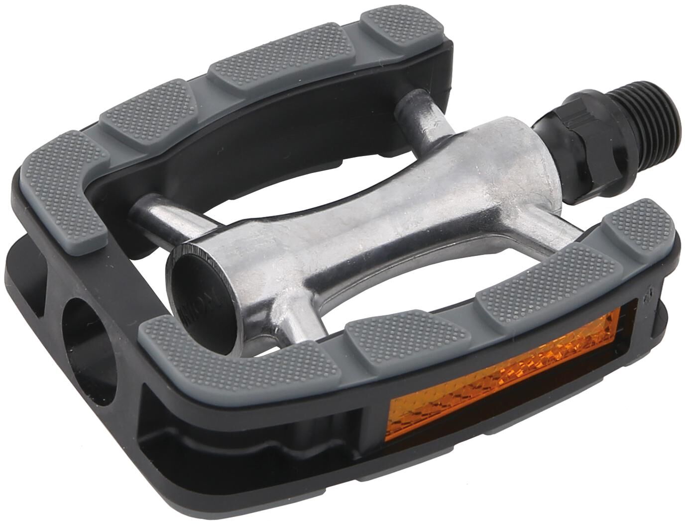 Union pedalen SP-823, Aluminium antislip. Grijs zwart. 9 16 draad (hangverpakking)