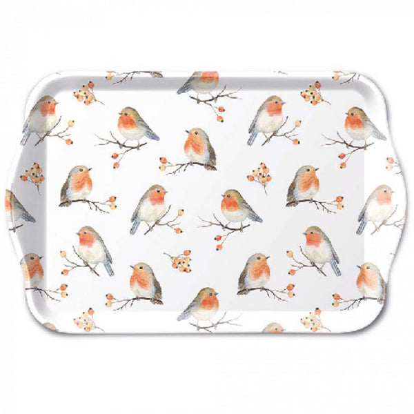 Ambiente dienblad melamine robin family 13x21cm