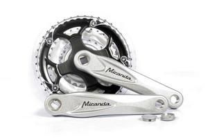 Pédalier Miranda Alfa 3, 48 38 28T 8mm - argent