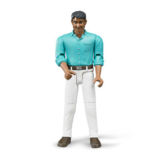 Bruder bworld figuur man witte broek | 2 stuks