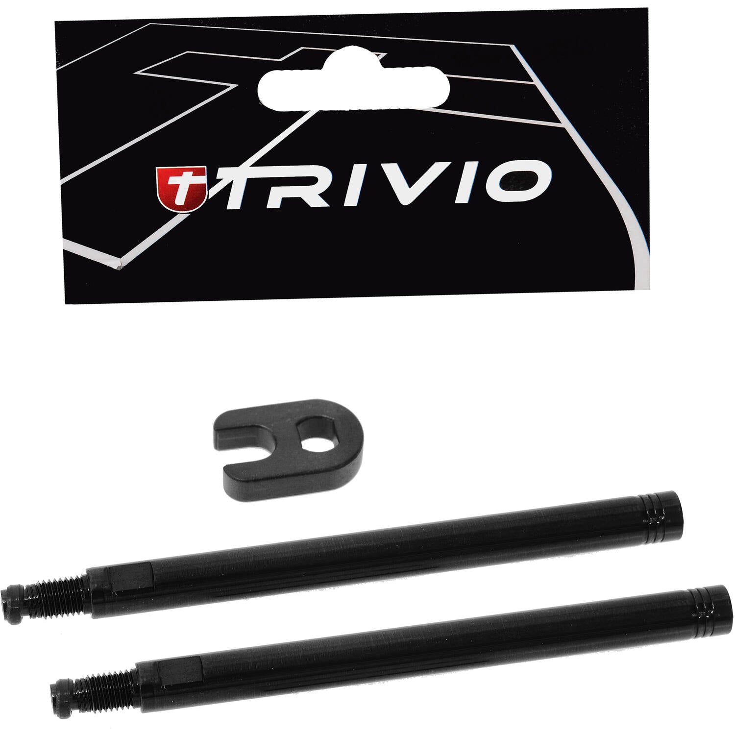 Trivio - ventielverlenger set zwart 80mm inclusief gereedschap