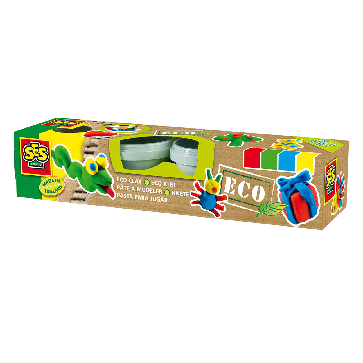 Ses eco klei - 4 kleipotjes