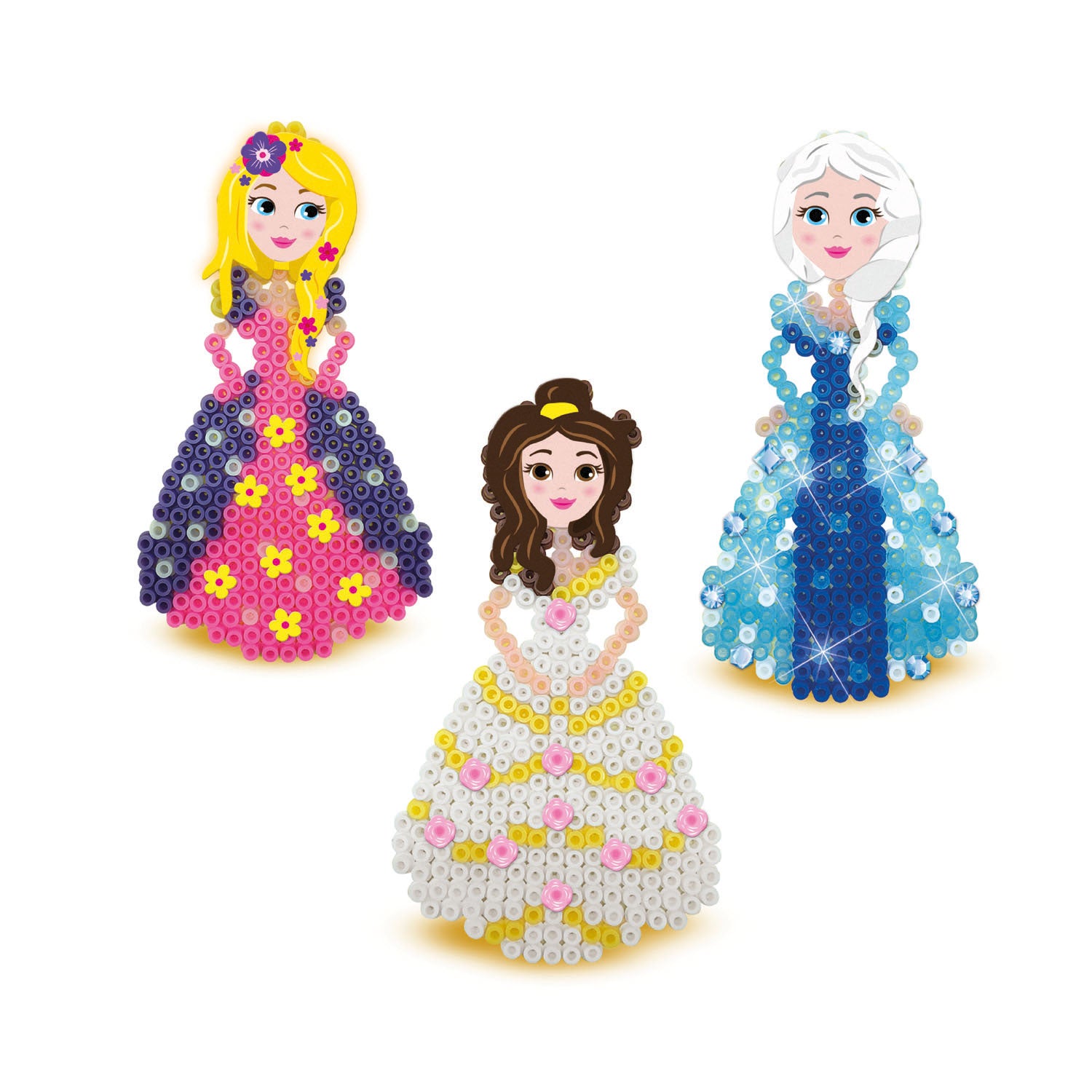 Ses creative - beedz - prinsessen - 1400 strijkkralen met grondplaten, glitters en strijkvellen - vanaf 5 jaar