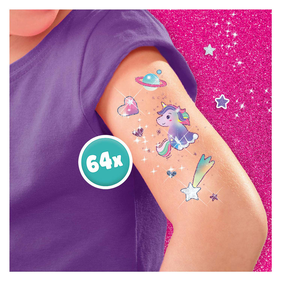 Ses unicorn - tattoos en glitters