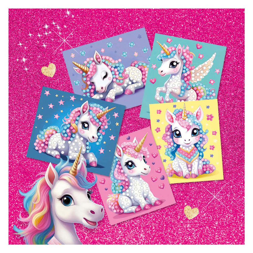 Ses diamantschilderij - eenhoorn