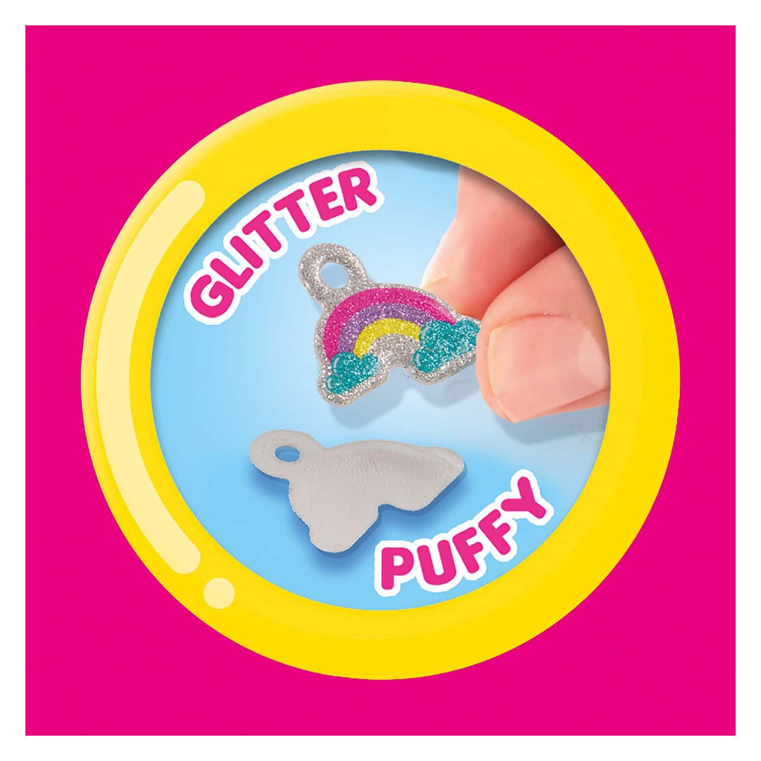 Ses puffy glitter sticker armbanden