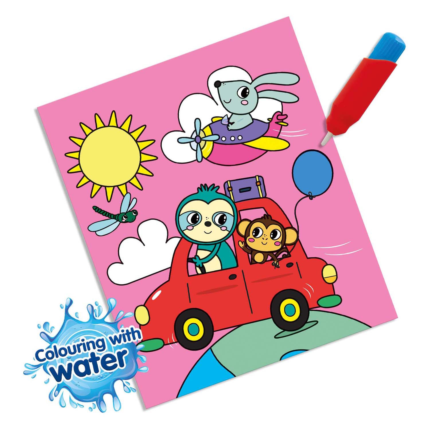 Ses kleuren met water kleurboek - op reis