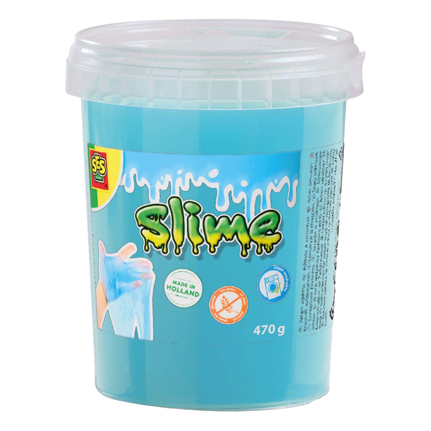 Ses slijm - blauw glitter 470g