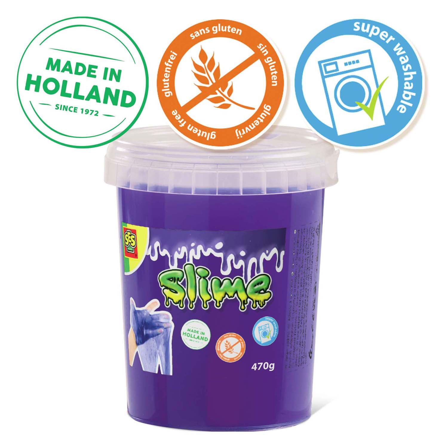 Ses creative ses slime - paars glitter 470g