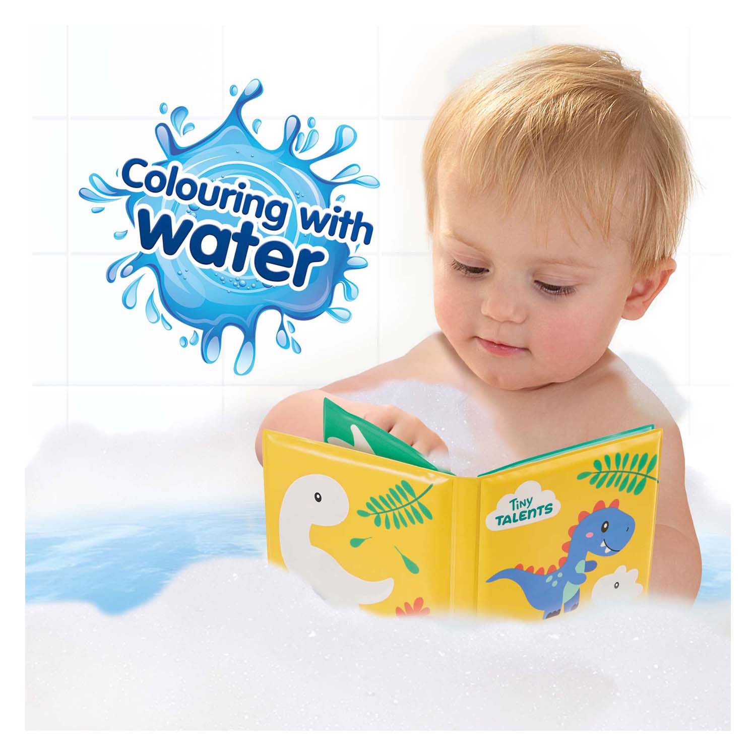 Ses badboek - kleuren met waterdino's