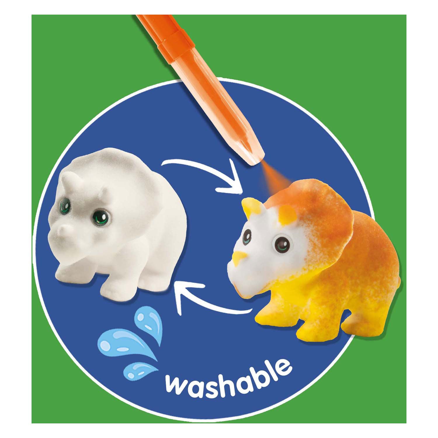 Ses blow airbrush pennen - dinosaurussen, 3st.