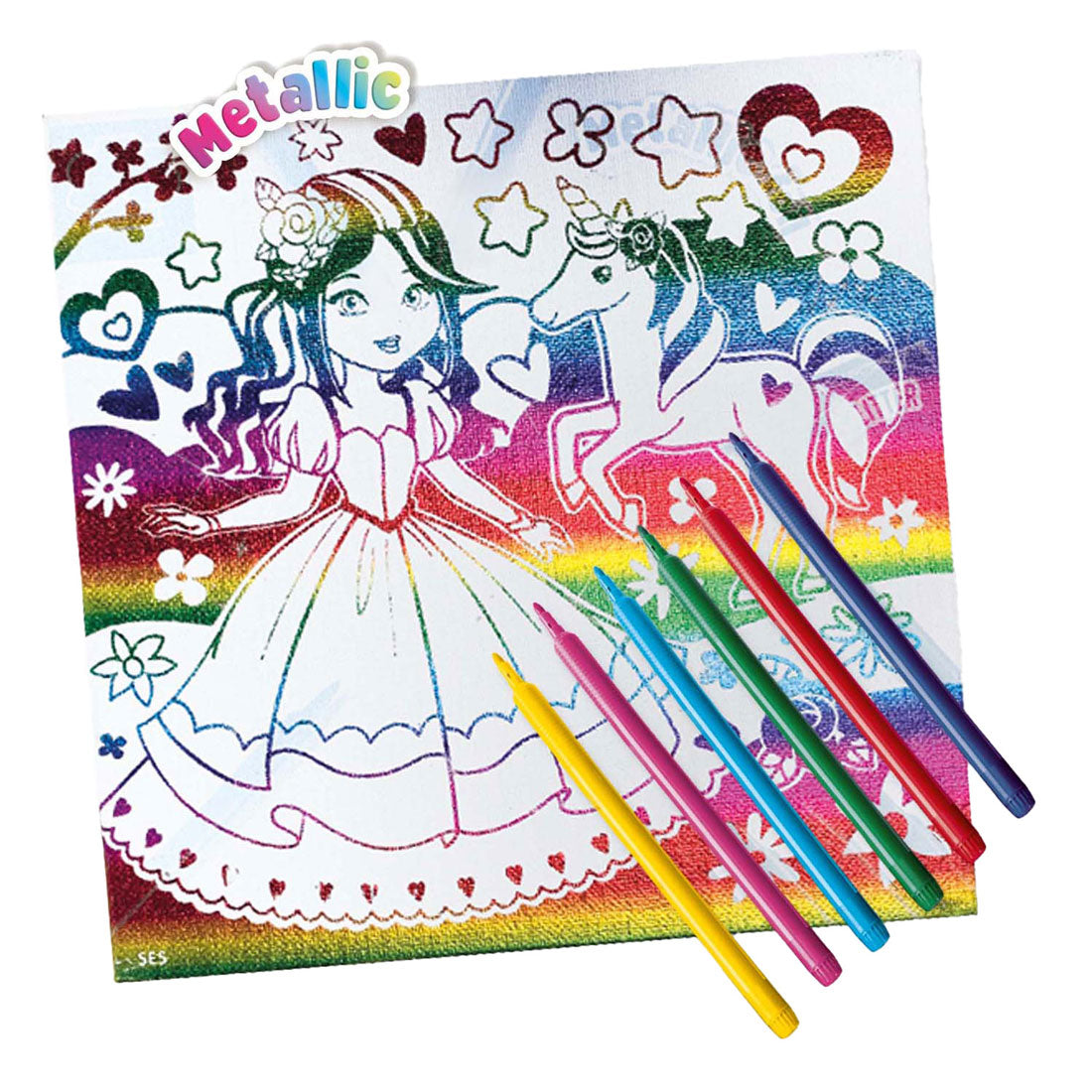 Ses metallic kleur canvas