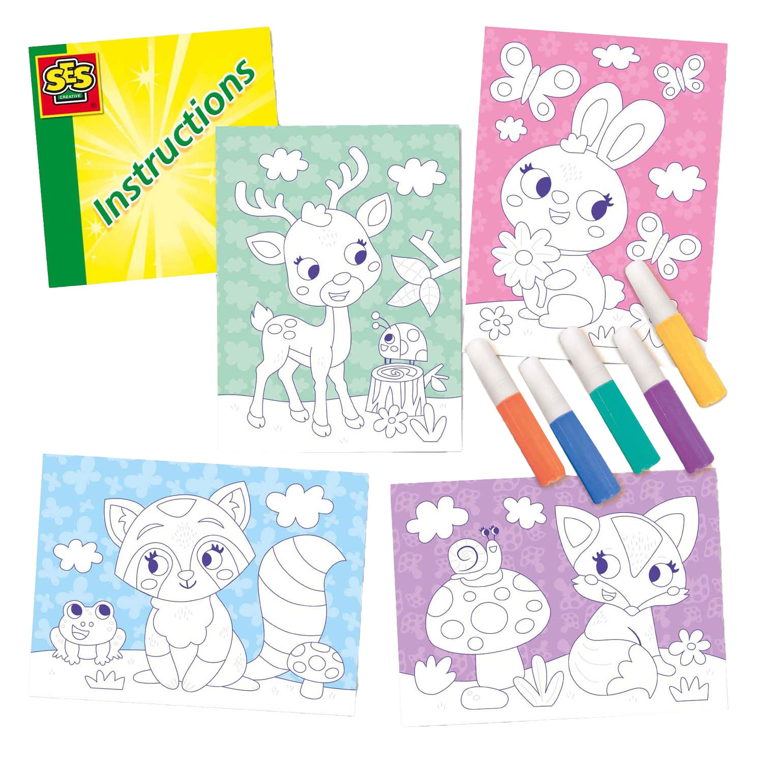 Ses zandzandkunst - bosdieren