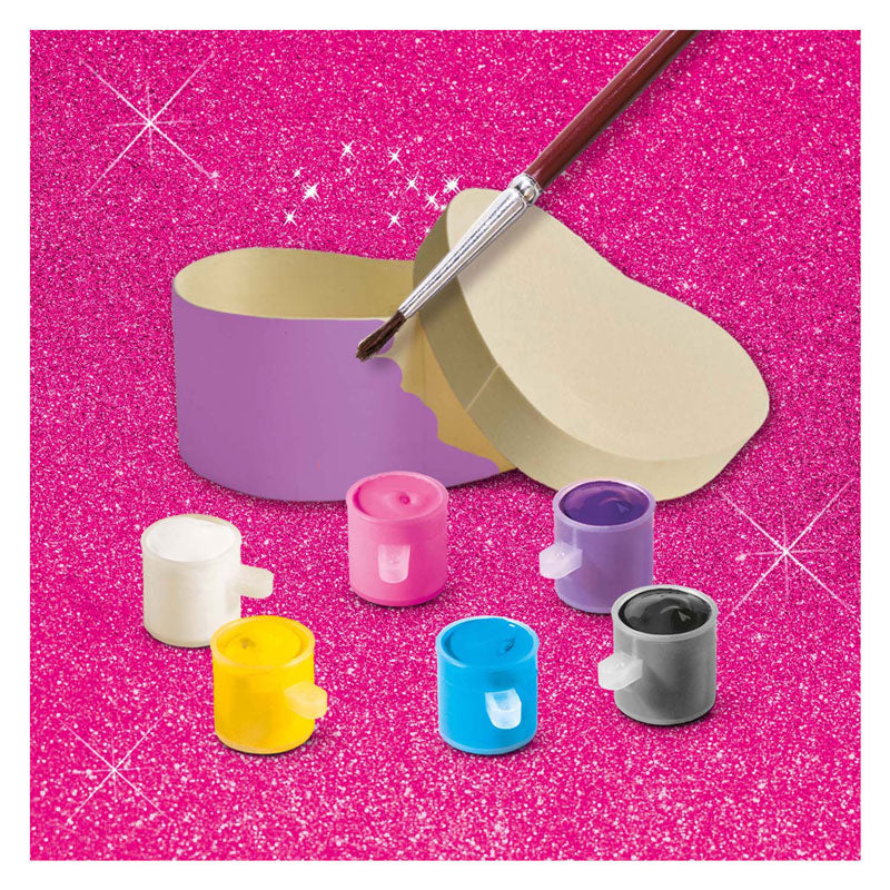 Ses diamant schilderij houten sieradendoosjes