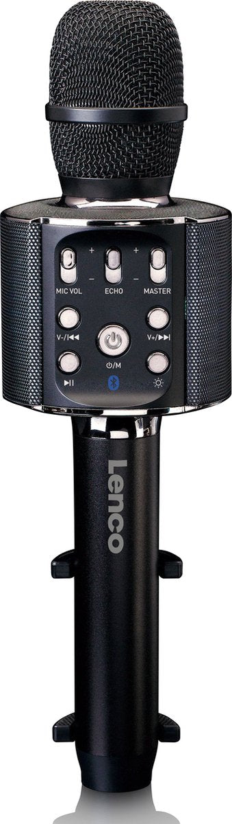 Lenco karaoke microfoon – bluetooth – speaker en lichteffecten – bmc-090bk - zwart