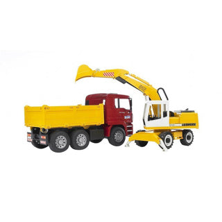 Bruder 2751 man vrachtwagen met liebherr kraan