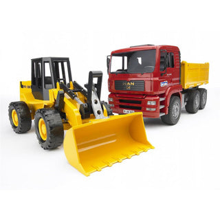 Bruder auto vrachtwagen met schep