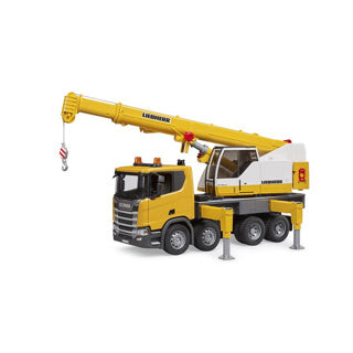 Bruder vrachtwagen scania 560r liebherr kraan met vrachtwagen