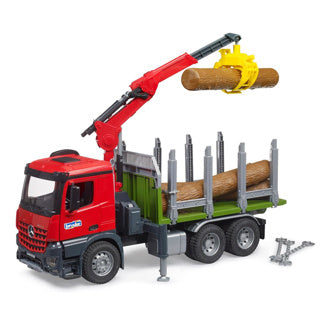 Bruder auto vrachtwagen mb arocs met bomen