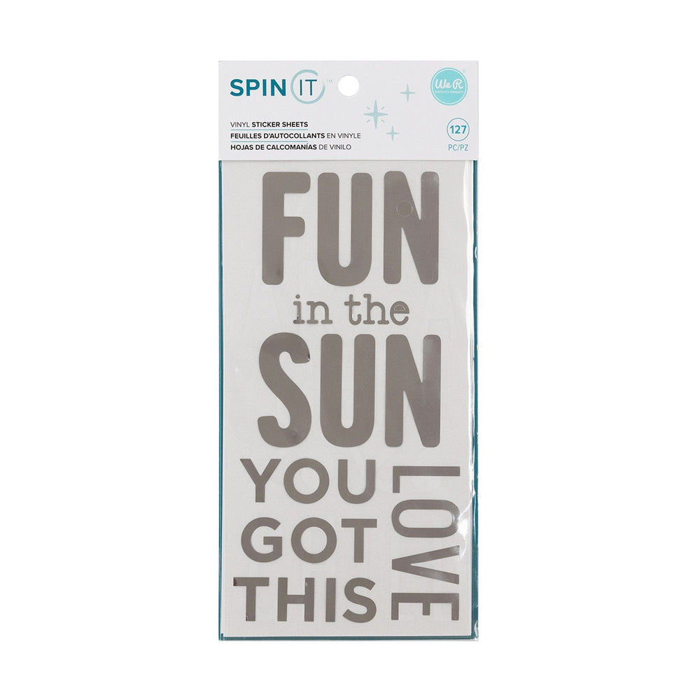 We r makers • spin it vinyl stickers phrases
