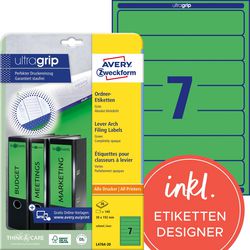 Rugetiketten avery l4764-20 groen, 140 etiketten