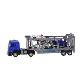 Rapid wheels vrachtwagen pull back diecast met 3 auto's | 2 stuks