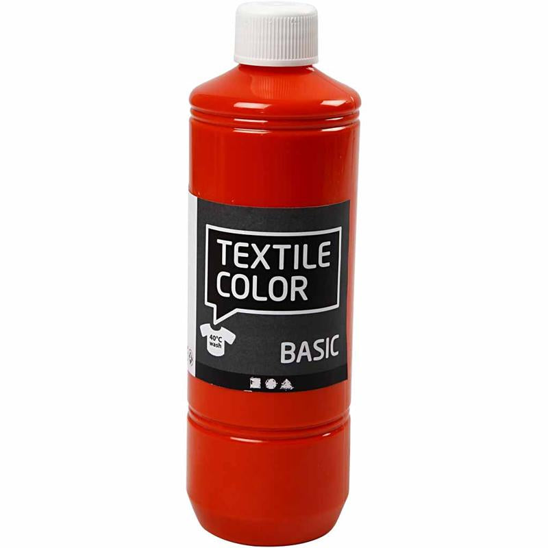 Creativ company textile color semi-dekkende textielverf - oranje, 500ml