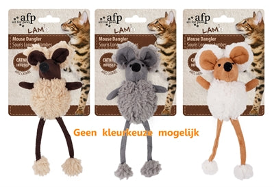 Afp muizenhanger lamswol met kattenkruid assorti