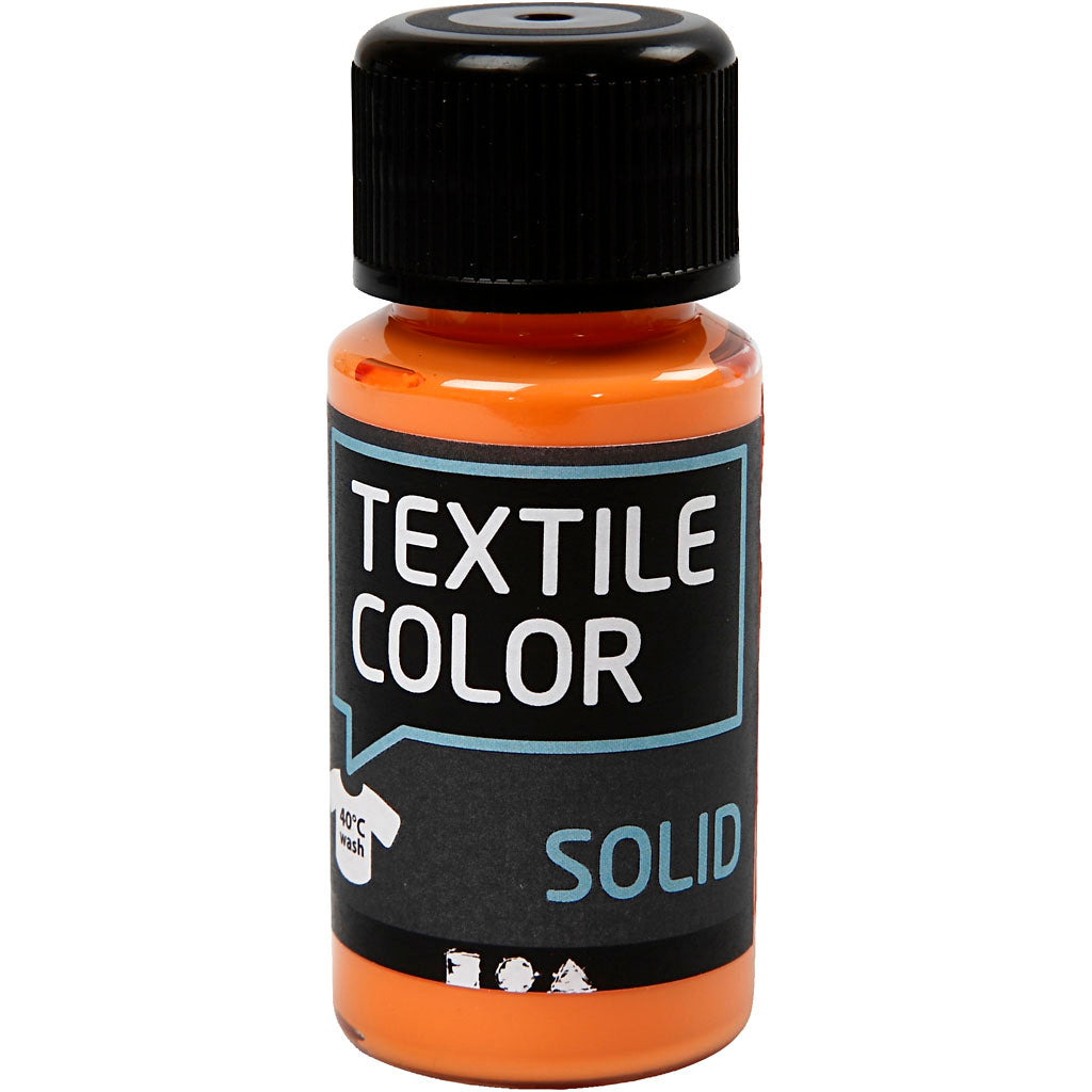Creativ company textile color dekkende textielverf - oranje, 50ml