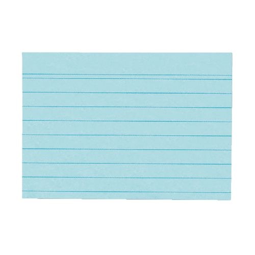 Abi indexkaarten herlitz a6 175 gsm blauw gelinieerd 100 stuks