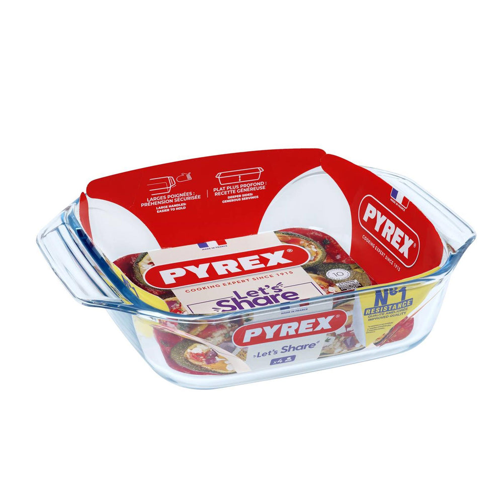 Pyrex onweerstaanbare ovenschaal 2,4l vierkant