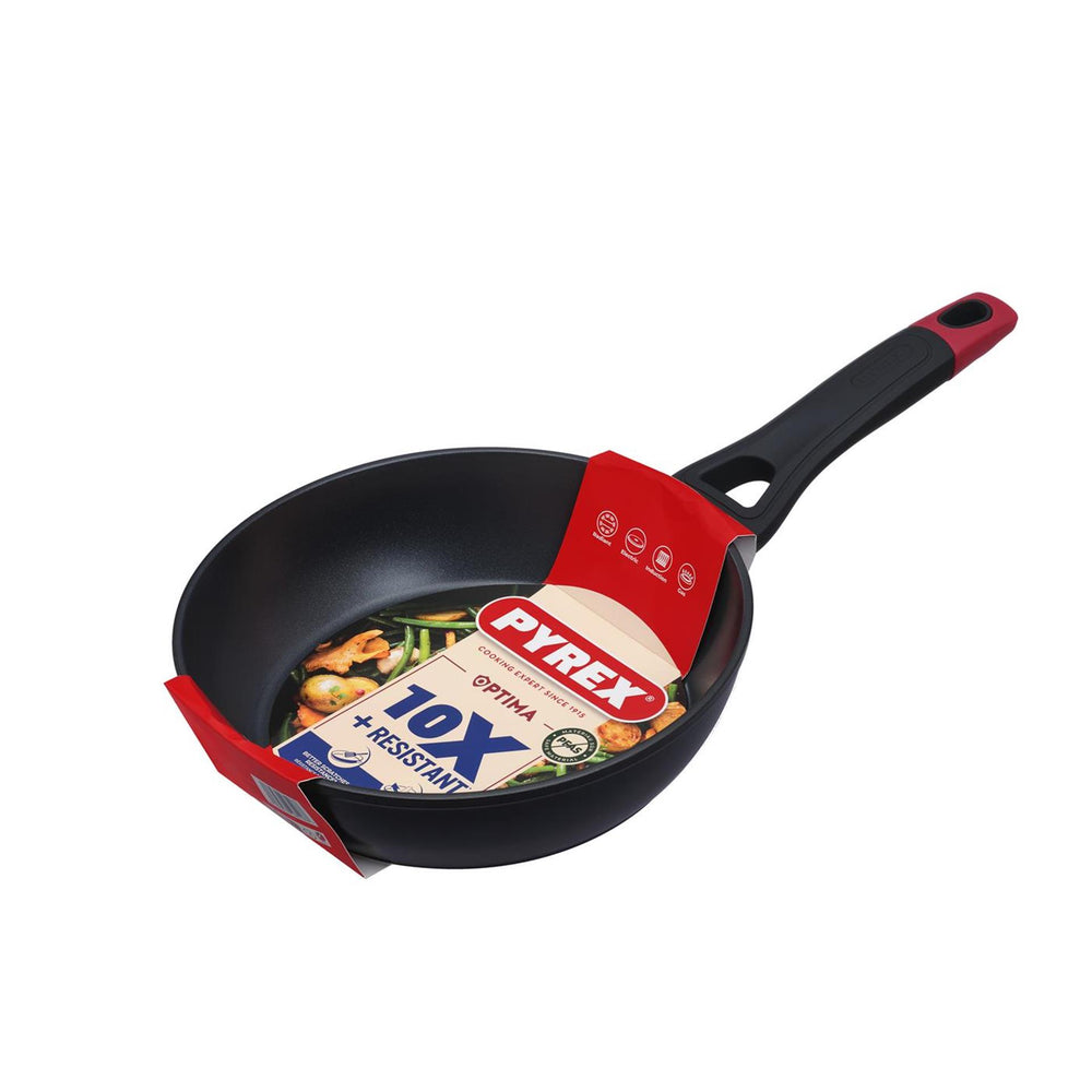 Pyrex optima+ diepe koekenpan ø24cm 8,4cm diep voor o.a. inductie