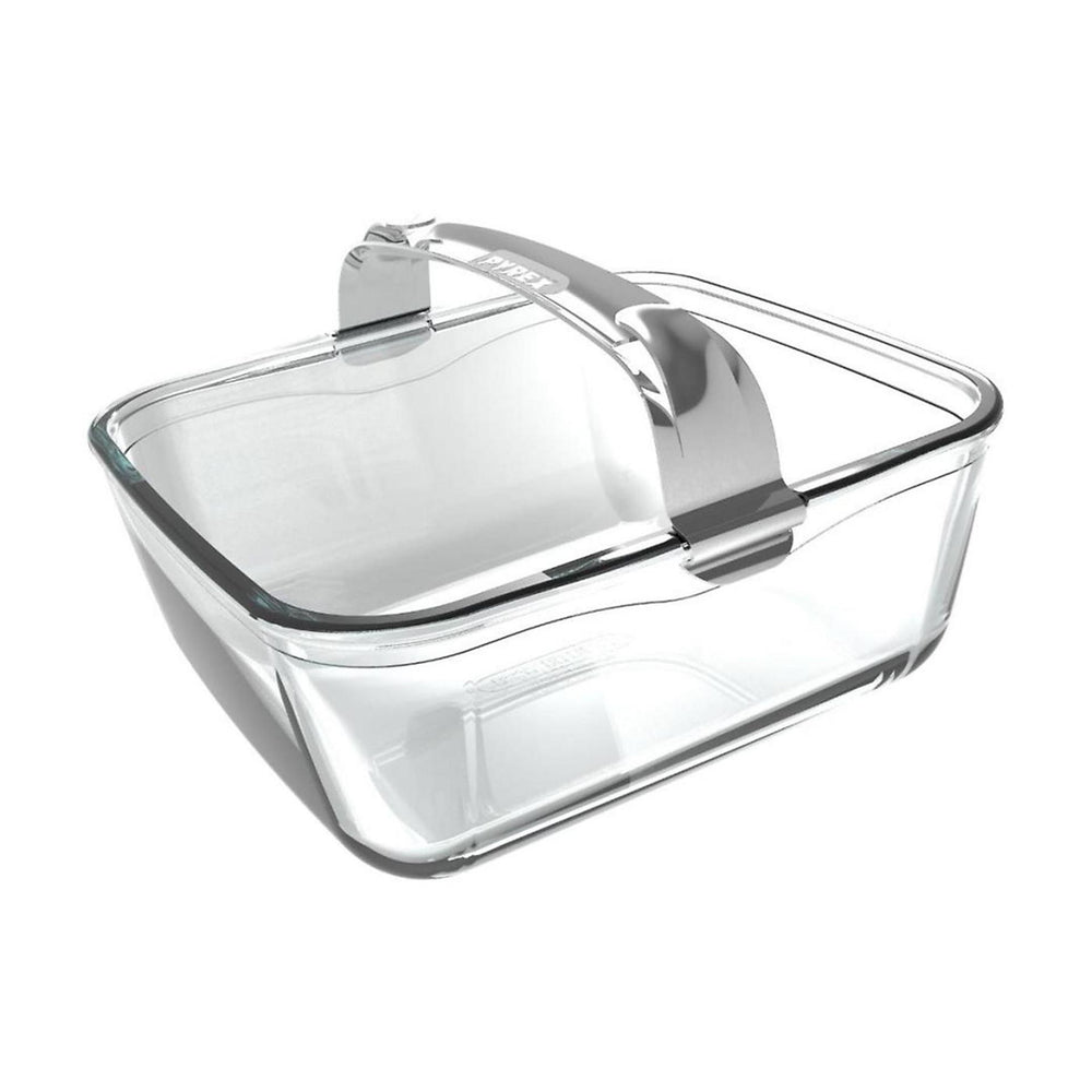 Pyrex airfryerschaal 18x20x8cm 2l met veiligheidsgrip metaal