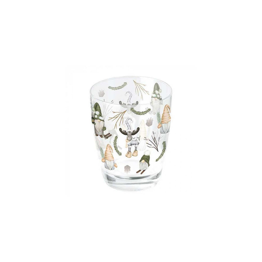 Ambiente drinkglas 250ml forest gnomes white