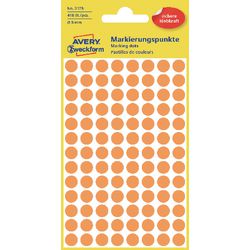 Markeringspunten avery 3178 fluor oranje 8mm