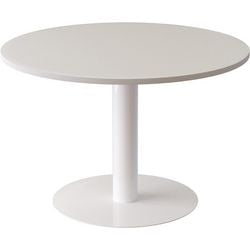 Ronde tafel meet powered by paperflow easyoffice melamine, staal wit