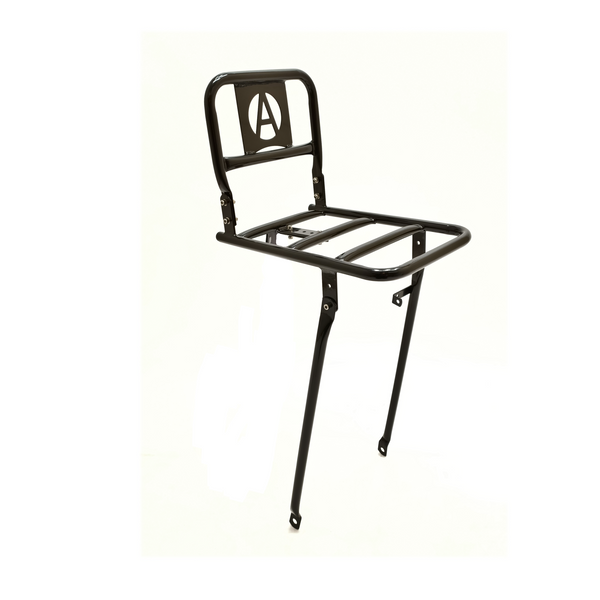 Transport voordrager 28'' Avalon 30x21cm staal met kroonbout montage. Zwart