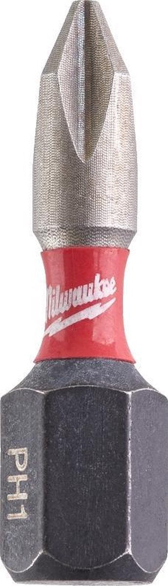 Milwaukee shockwave impact duty™ schroefbits shockwave ph1 x 25 mm - 2 stuks - 4932430850