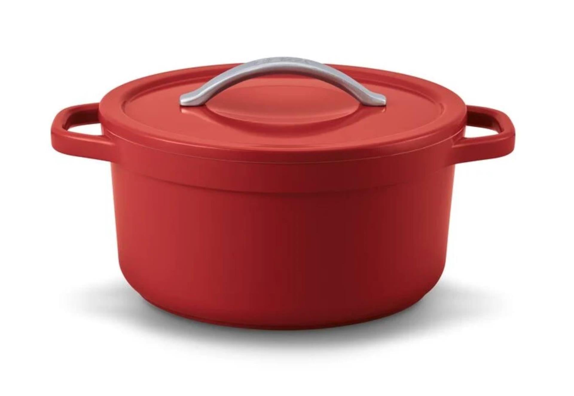 Beka plume kookpot 24cm rood aluminium met keramische anti-aanbaklaag