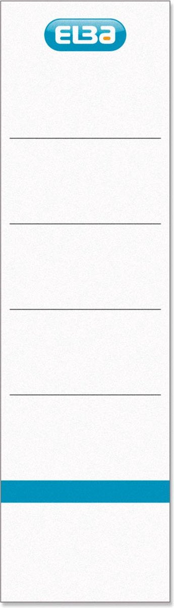 Elba rugetiketten | ft 19x5 | 9 cm | wit 10 st