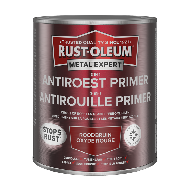Rust-oleum 1071316 - 3-in-1 anti-roestprimer -750mlroodbruin | 1 stuks