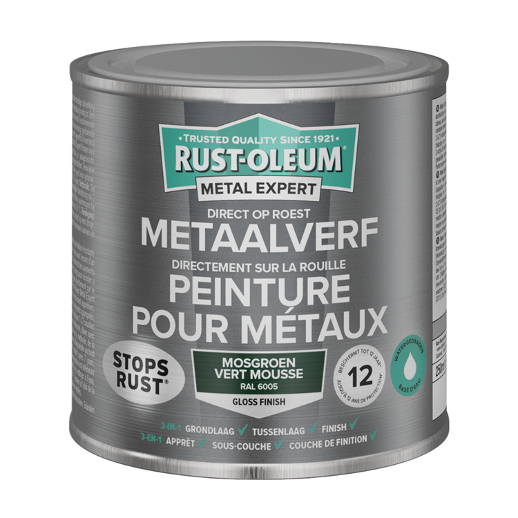 Rust-oleum 1071402 - metaalverf-hg -ral6005 - 250m direct op roest | 1 stuks
